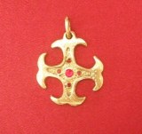 Pendentif médaillon Cathare bronze