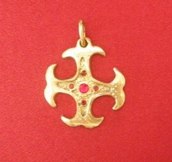 Pendentif médaillon Cathare bronze