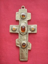 Croix murale Orthodoxe bronze