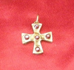 Pendentif Croix médiévale petit modèle bronze