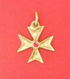 Pendentif Croix Hospitalière bronze