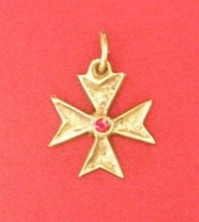 Pendentif Croix Hospitalière bronze