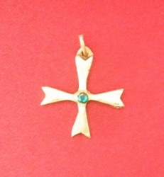 Pendentif Croix Hospitalière bronze