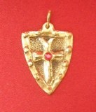 Pendentif Bouclier Templier bronze