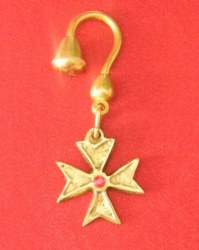 Porte-clés Croix Templière bronze