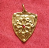 Pendentif Bouclier croix Occitane bronze