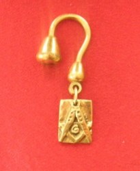 Porte-clés Franc-maçon petit modèle bronze