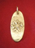 Pendentif médaillon Occitan ovale bronze