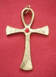 Pendentif Croix Ankh grand modèle bronze