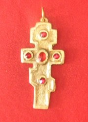 Pendentif Croix Orthodoxe petit modèle bronze