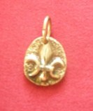 Mini médaillon Fleur de Lys bronze
