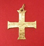 Pendentif Croix Templière plate bronze