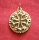 Pendentif médaillon Occitan rond bronze